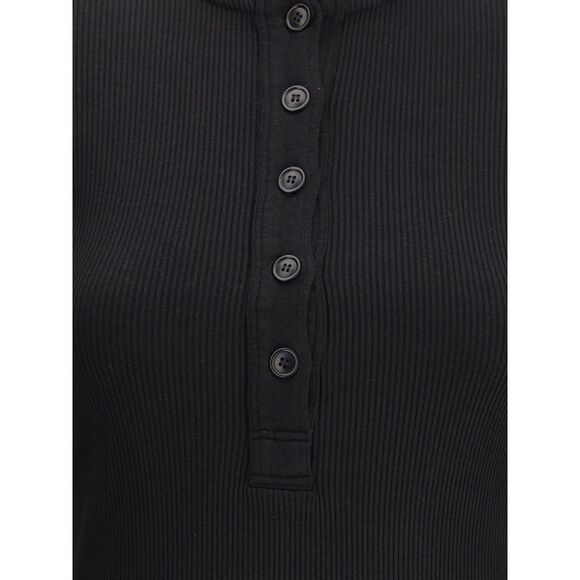 Citizens of Humanity Ribbed Knit Long Sleeve Top Women Black Sweaters - Picture 3 of 3